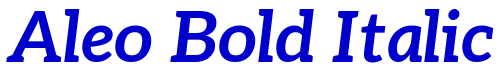 Aleo Bold Italic font